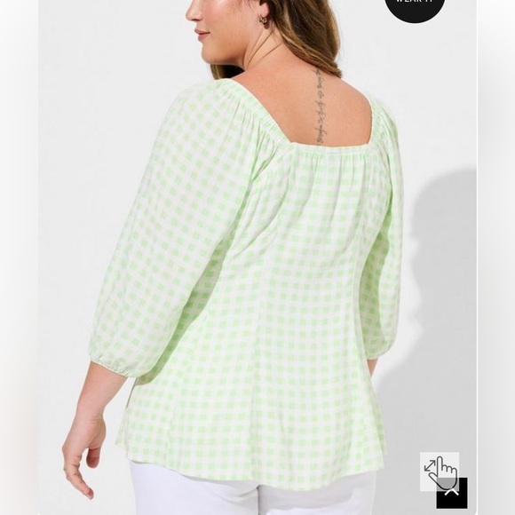 NWOT Torrid gingham checkered top - Picture 3 of 8